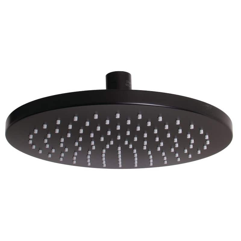 1-Spray 8 in. Single Ceiling MountHigh Pressure Fixed Rain Shower Head in Matte Black