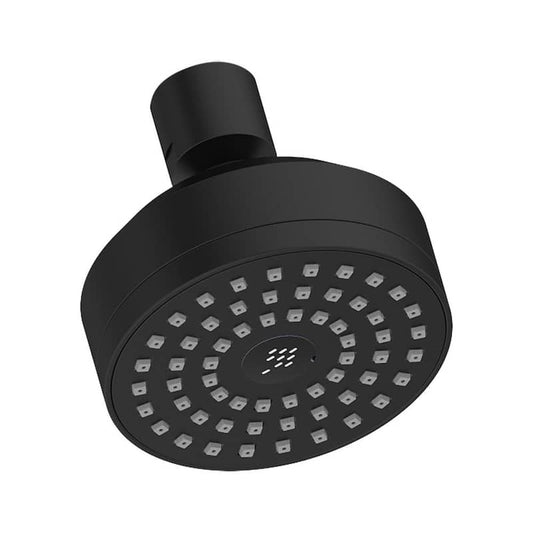 1-Spray 3 in. Single Wall Mount Low Flow Fixed Shower Head in Matte Black