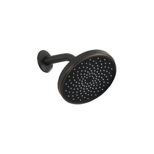 1-Spray Patterns with 2.5 GPM 6 in. Wall Mount Rain Fixed Shower Head in Oil Rubbed Bronze