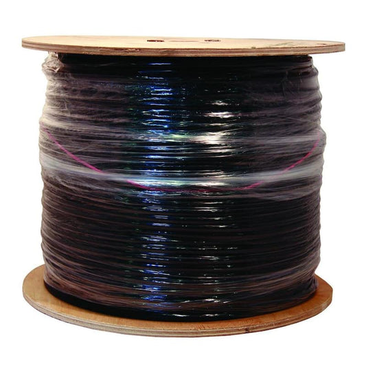 1,000 ft. 18 RG6 Quad Shield CU CATV CM/CL2 Coaxial Cable in Black