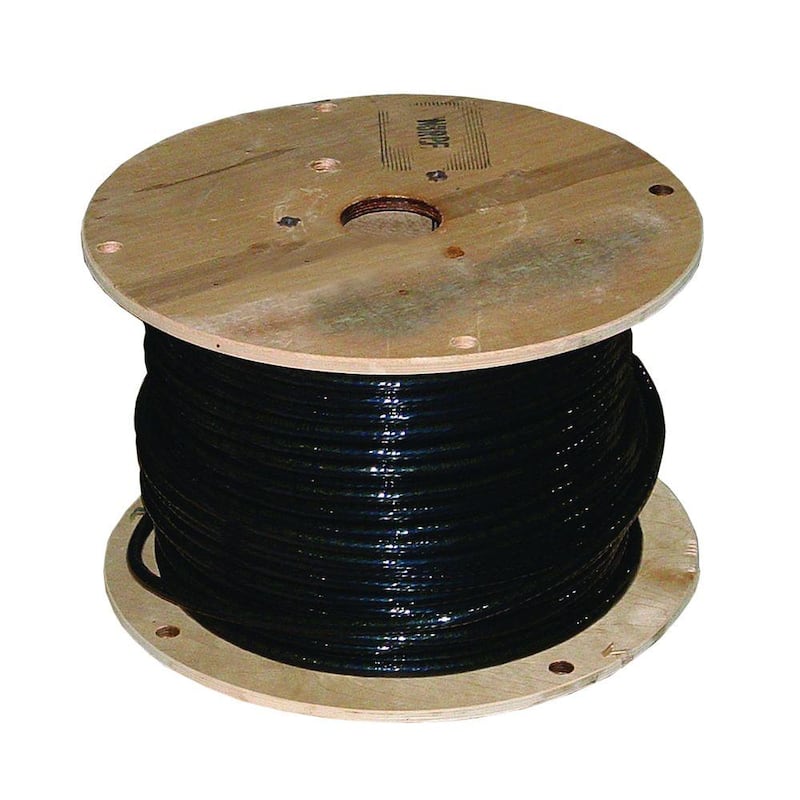 1,000 ft. 1/0 Black Stranded AL USE-2 Cable