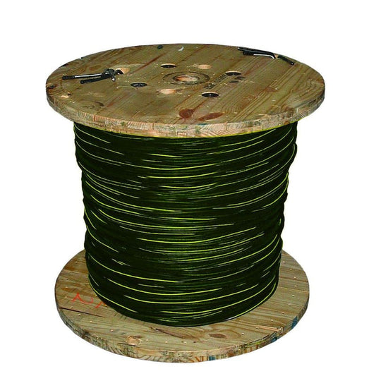 1,000 ft. 1/0-1/0-1/0 Black Stranded AL Quad Notre Dame URD Cable