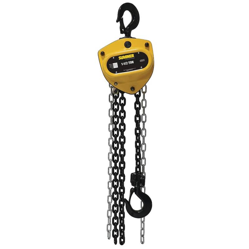 1- 1/2-Ton Chain Hoist with 10 ft. Lift