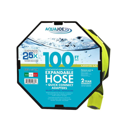 1/2 in. x 100 ft. Expandable Gelastex Lightweight Kink-Free Hose w/Quick Connectors