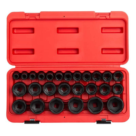 1/2 in. Drive Impact Socket Set (26-Piece)