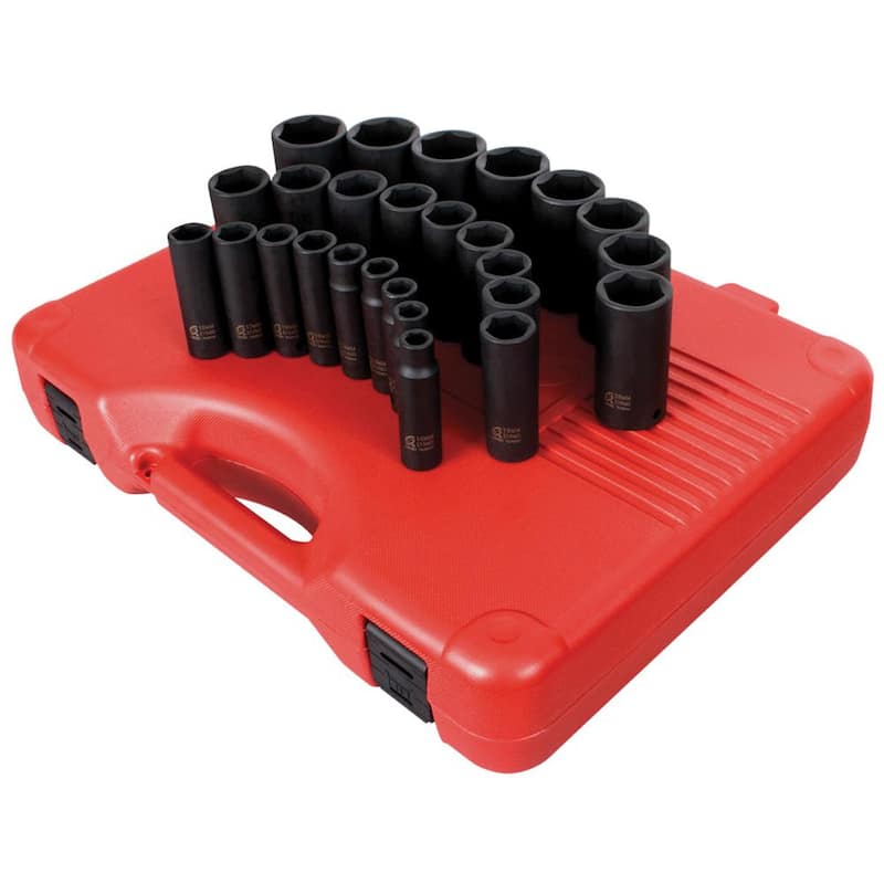 1/2 in. Drive Metric Impact Socket Set (26-Piece)