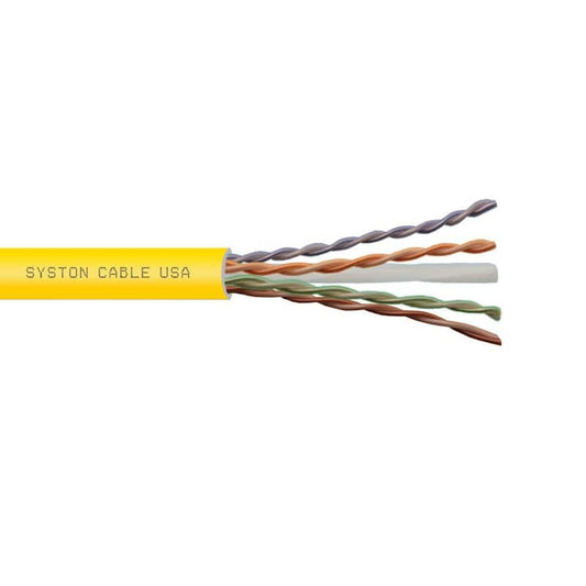 1,000 ft. Yellow 23-4 Cat6 Plenum Twisted Pair Cable